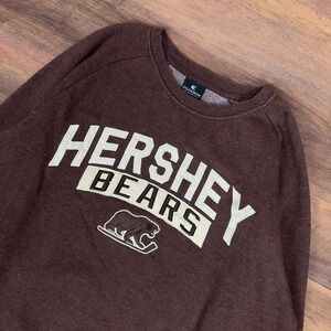 Colosseum Hershey Bears Mens Sweatshirt Brown Graphic Hockey Collegiate Medium
